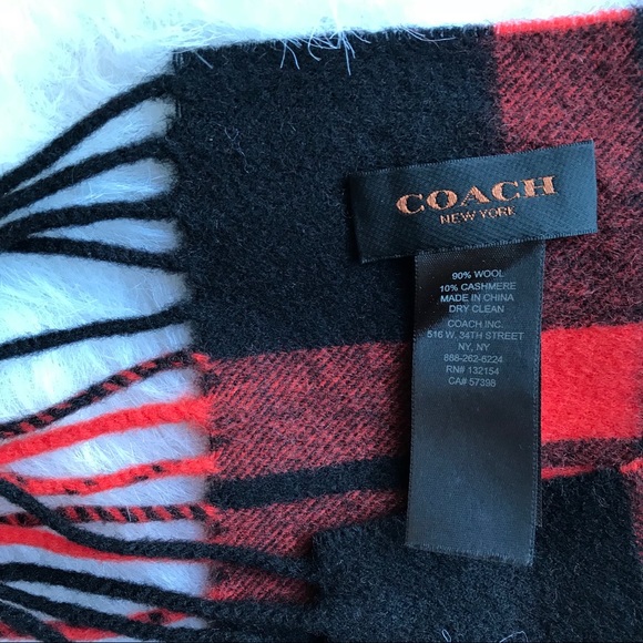 Coach Mount Plaid Scarf - Picture 6 of 7